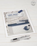 FABRIC BASKET WITH 3-D BIRD APPLIQUE