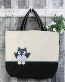 BLACK OWL TOTE
