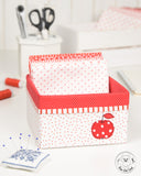 FABRIC BASKETS WITH APPLIQUE