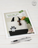 BLACK OWL TOTE