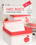 FABRIC BASKETS WITH APPLIQUE